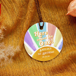 Etiquetas Para Lembrancinhas Aqui Vem O Único! Primeiro aniversario Sun Retro B