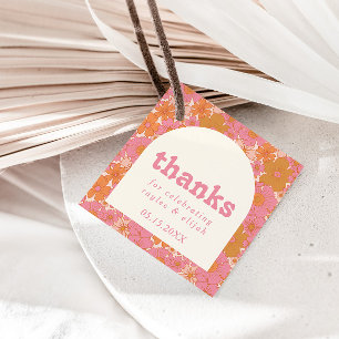 Etiquetas Para Lembrancinhas Arca Floral do Groovy Retro Favor do Boho