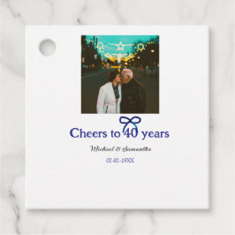 Etiquetas Para Lembrancinhas Arco azul grita 40 anos de casamento