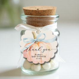 Etiquetas Para Lembrancinhas Arco Azul Pequeno Chá de fraldas de Abóbora