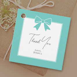 Etiquetas Para Lembrancinhas Arco Azul Teal Bride & Co. Obrigado