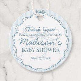 Etiquetas Para Lembrancinhas Arco Coquetel Azul Chá de fraldas com distribuição