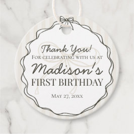 Etiquetas Para Lembrancinhas Arco de coquete preto bege Strike Aniversário