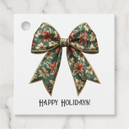 Etiquetas Para Lembrancinhas Arco de Natal com Poinsettia