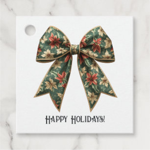 Etiquetas Para Lembrancinhas Arco de Natal com Poinsettia