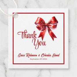 Etiquetas Para Lembrancinhas Arco Red Coquette Ribbon Obrigado Favor De Casamen