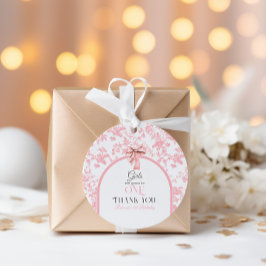 Etiquetas Para Lembrancinhas Arco Toile de Jouy Rosa Primeiro primeiro aniversa