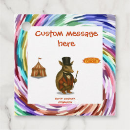 Etiquetas Para Lembrancinhas Armand, o armadillo apresentador de circo