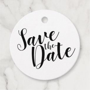 Etiquetas Para Lembrancinhas Arranjo Preto e Branco Moderno Guardar a Data