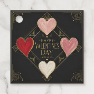 Etiquetas Para Lembrancinhas Art Deco Hearts of Passion