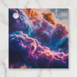 Etiquetas Para Lembrancinhas Arte de Nebulosa Espacial Abstrata - Colorida e Có
