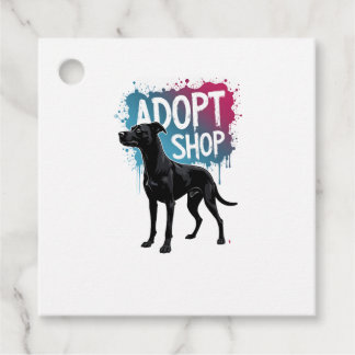 Etiquetas Para Lembrancinhas Arte de Resgate de Cão Grafite Vintage Adote Não C