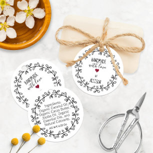 Etiquetas Para Lembrancinhas Artisan Com Amor / Artesanatos De 2 Lados