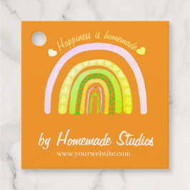 Etiquetas Para Lembrancinhas Artisan Rainbow 'Happiness is Homemade' 