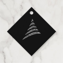 Etiquetas Para Lembrancinhas Árvore de Natal Artístico Monocromática