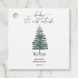 Etiquetas Para Lembrancinhas Árvore de Natal - bebê está frio lá fora