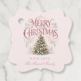Etiquetas Para Lembrancinhas Árvore de Natal Tradicional Rosa | Pinkmas