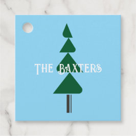 Etiquetas Para Lembrancinhas Árvore de Natal Verde Chic Minimalista Abstrata