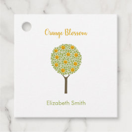 Etiquetas Para Lembrancinhas Árvore laranja personalizável