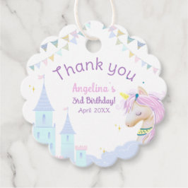 Etiquetas Para Lembrancinhas As Marcas de Favor apresentam um unicórnio fofo.