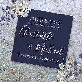 Etiquetas Para Lembrancinhas Assinatura Elegante Agradecimento de Casamento Azu