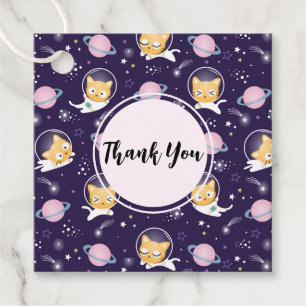 Etiquetas Para Lembrancinhas Astronautas de Gato Gato-Gato Bonito. Obrigado