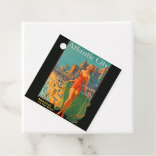 Etiquetas Para Lembrancinhas Atlantic City Beach Beauty Vintage Trabalho de art