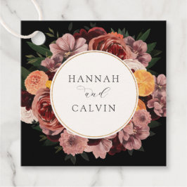 Etiquetas Para Lembrancinhas Autumn Burgundy Floral Wedding Classic