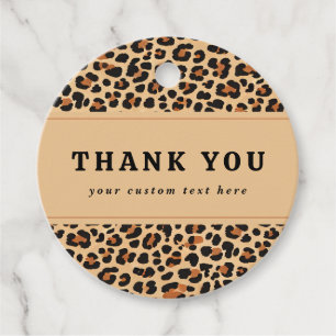 Etiquetas Para Lembrancinhas Autumn Leopard com Foto Personalizada Obrigado