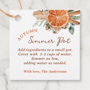 Etiquetas Para Lembrancinhas Autumn Simmer Fall Stovetop Potpourri Gift