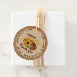 Etiquetas Para Lembrancinhas Aventura Aguarda Chá de panela Rústico de Girassói