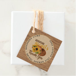 Etiquetas Para Lembrancinhas Aventura Espera Chuveiro Nupcial de Girassóis Rúst