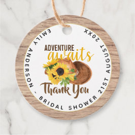 Etiquetas Para Lembrancinhas Aventura Espera Girassóis Rústicos Chá de Noiva