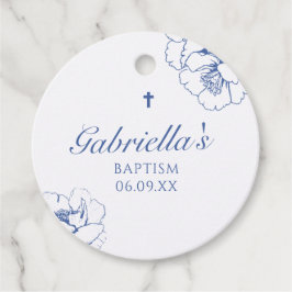 Etiquetas Para Lembrancinhas Azul Botânico Floral Batismo