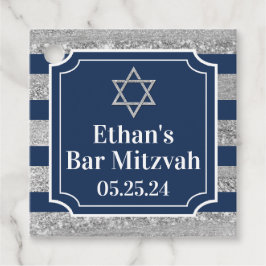 Etiquetas Para Lembrancinhas Azul, Cinza Strike Bar Mitzvah Obrigado