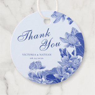 Etiquetas Para Lembrancinhas Azul Claro Chinoiserie Floral Casamento Agradecime