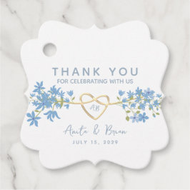 Etiquetas Para Lembrancinhas Azul Empoeirado Floral Casamento Obrigado