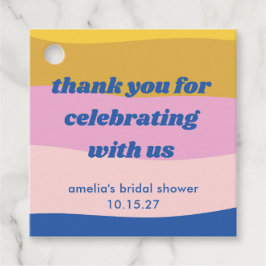 Etiquetas Para Lembrancinhas Azul Rosa Amarelo Obrigado Churrasco de Noiva Pers