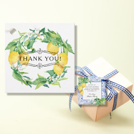 Etiquetas Para Lembrancinhas Azulejo de fazendeiro branco azul de Lemon Lemon