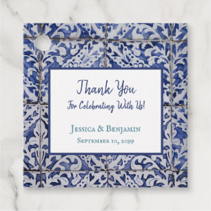 Etiquetas Para Lembrancinhas Azulejos Portugueses Personalizados - Azulejo Flor