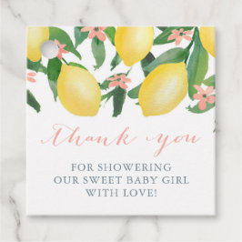 Etiquetas Para Lembrancinhas Baby Girl Lemons Chá de fraldas Obrigado