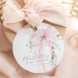 Etiquetas Para Lembrancinhas Baby in bloom Bow baby Shower Thank you