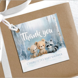Etiquetas Para Lembrancinhas Baby it's cold outside Blue Forest Baby Shower