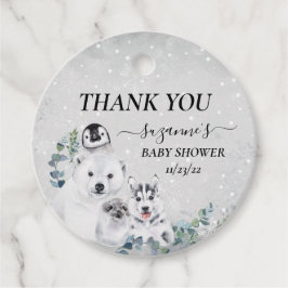 Etiquetas Para Lembrancinhas Baby It's Fold Outside Artic Animal Chá Winter