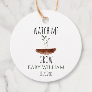 Etiquetas Para Lembrancinhas Baby Plant Me Assista Crescer Aquarela