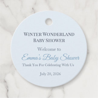 Etiquetas Para Lembrancinhas Baby Shower Favor Tag | Winter Wonderland