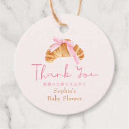 Etiquetas Para Lembrancinhas Baby Shower Thank You Favor Coquette Croissant