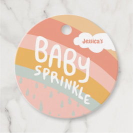 Etiquetas Para Lembrancinhas BABY SPRINKLE Cute Clouds Arco-Íris OBRIGADO A VOC