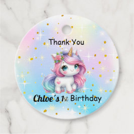 Etiquetas Para Lembrancinhas Baby Unicorn Birthday Tags