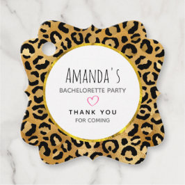 Etiquetas Para Lembrancinhas Bachelorette de Padrão de Impressão de Leopard Sel
